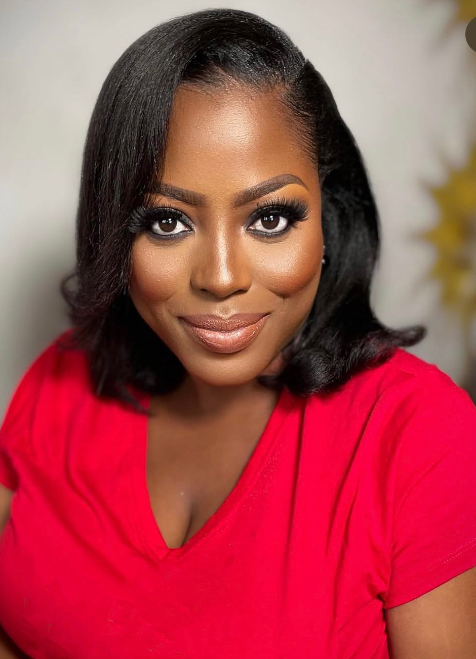 Sleek side-parted blowout bob