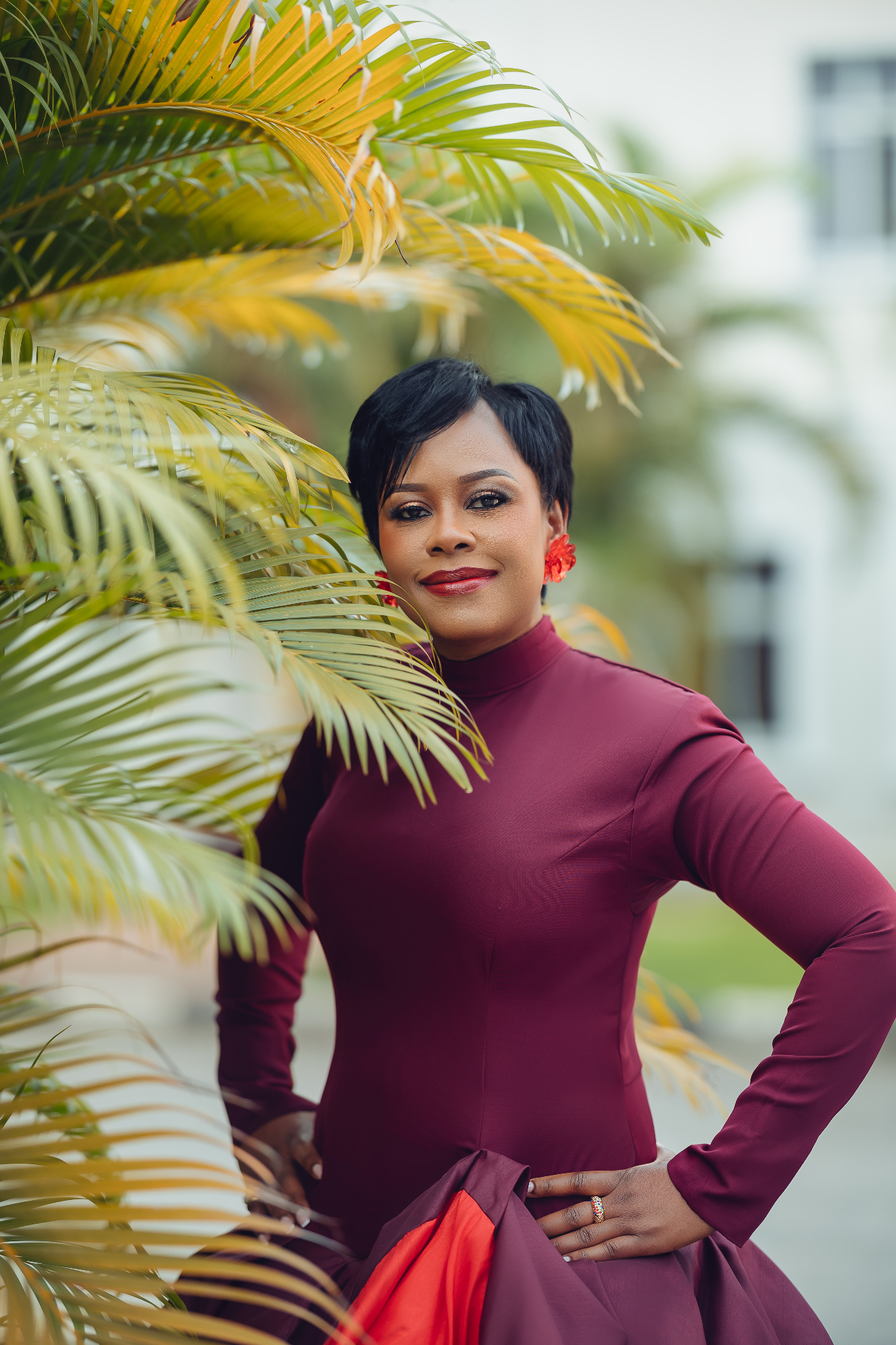 Chic pixie cut portrait